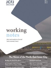 Front Cover of Working Notes 95 with Dublin Colours and O'Connell street bridge.